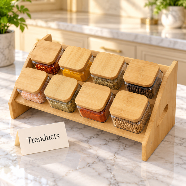 Spice Rack with Glass Jars Price in Pakistan | Trenducts