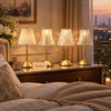 Premium Rechargeable Table Lamp with Gold-Tone Stem and Base (Random)