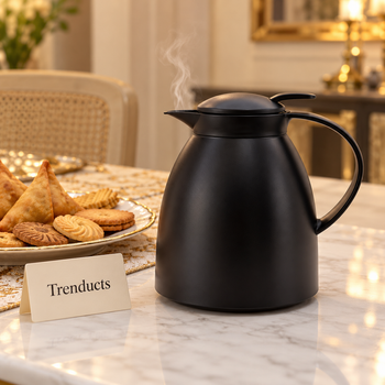 Vacuum Jug serving hot tea on a table - Trenducts