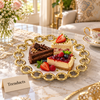 Brilliant Round Plate 9 Inch - Gold Circle Edge