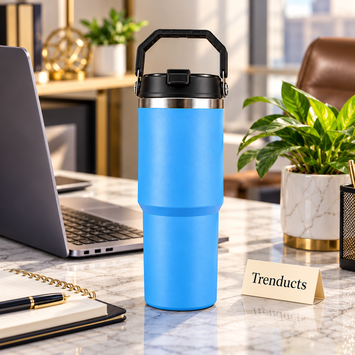 Thermos Cup 30oz - Vacuum Tumbler with Flip Lid, 890 ml