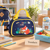 Kids Insulated Lunch Bag with Random Cute Character Print - 23 x 17 cm