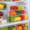 Fridge Storage Containers - Clear Stackable Boxes with Lids