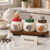 Disney Tom and Jerry Ceramic Jar Set of 3 - 3D Lids