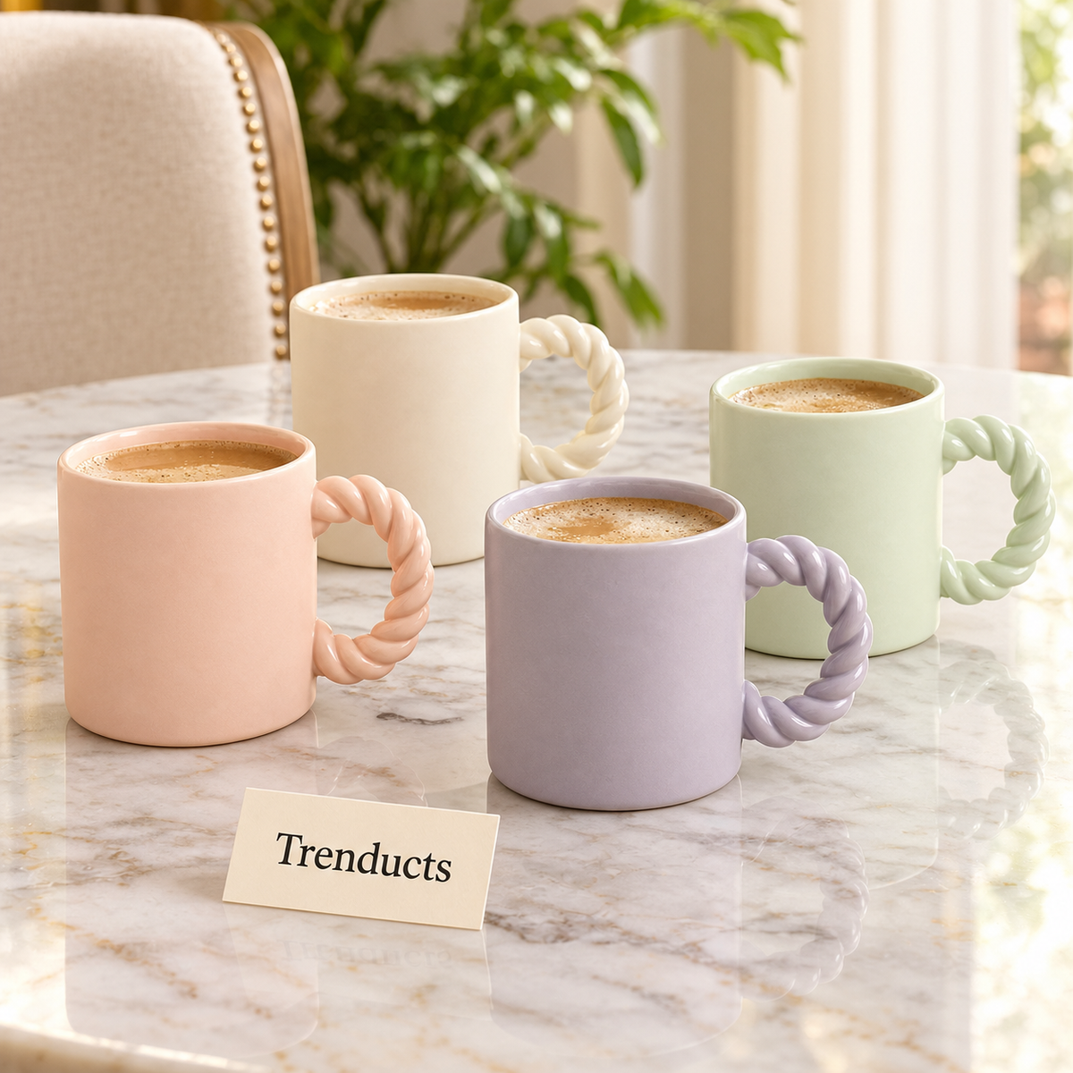 Twisted Rope Handle Mug 350 ml - Pastel (Random Colour)