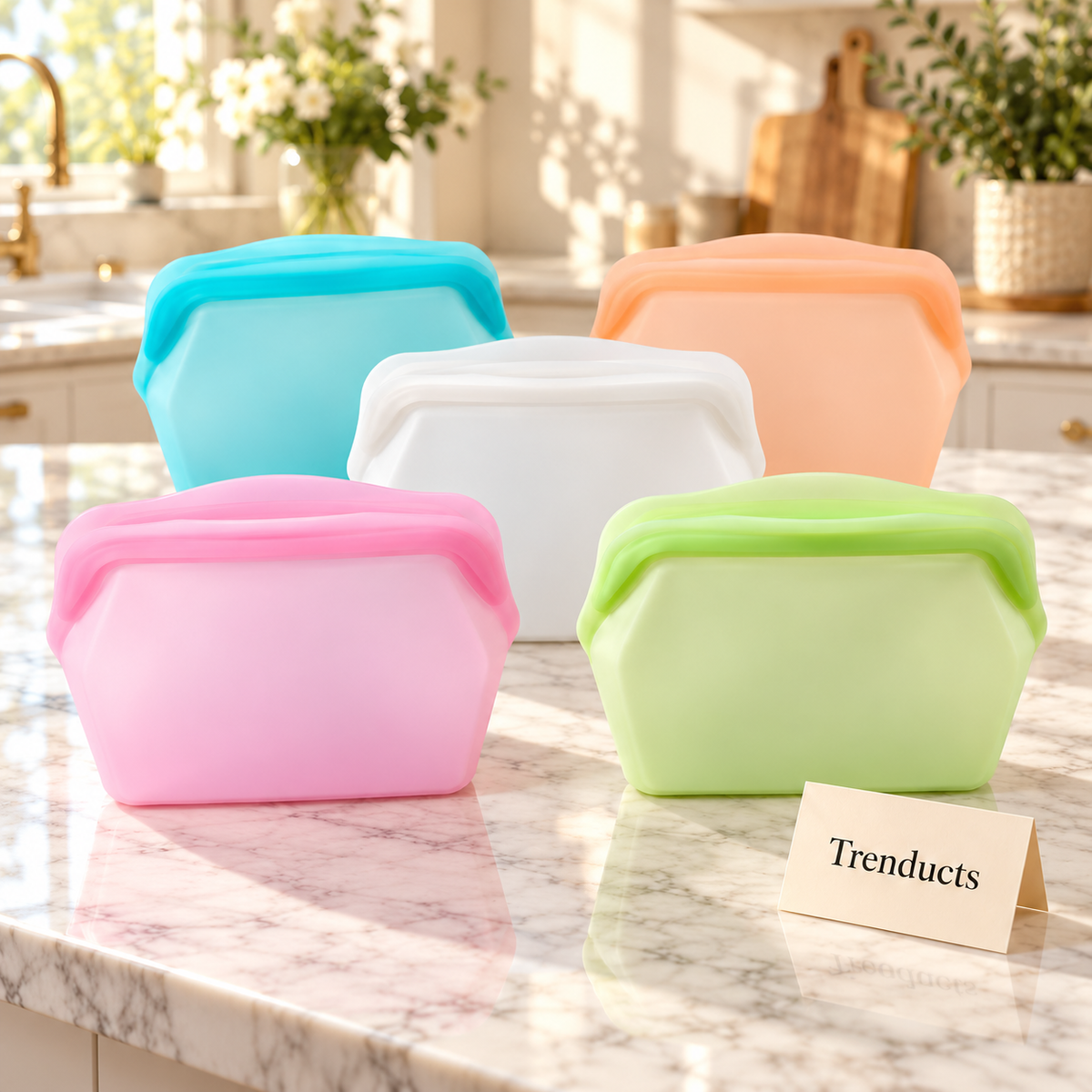 Reusable Silicone Storage Bag - Leak-Proof Food Bag