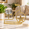 Globe Showpiece - Gold Bicycle with Crystal Bubble Egg