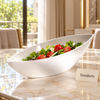 Symphony Oval Bowl 44 x 16 cm - White Boat Shape