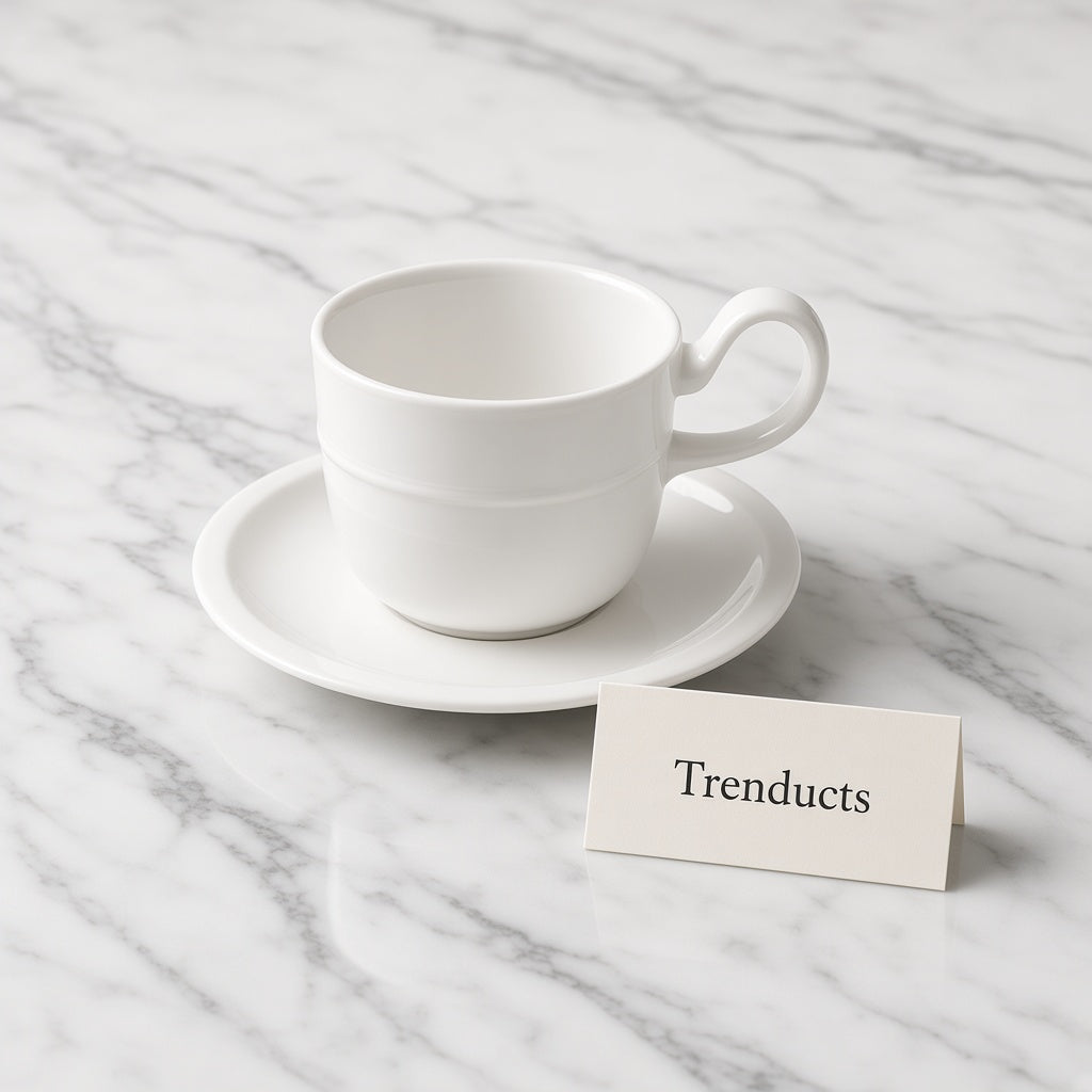 Danny Home Porcelain Cup and Saucer Set 6 Piece 200ml