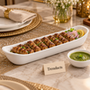 Brilliant Long Boat Serving Dish - 13.5 Inch White