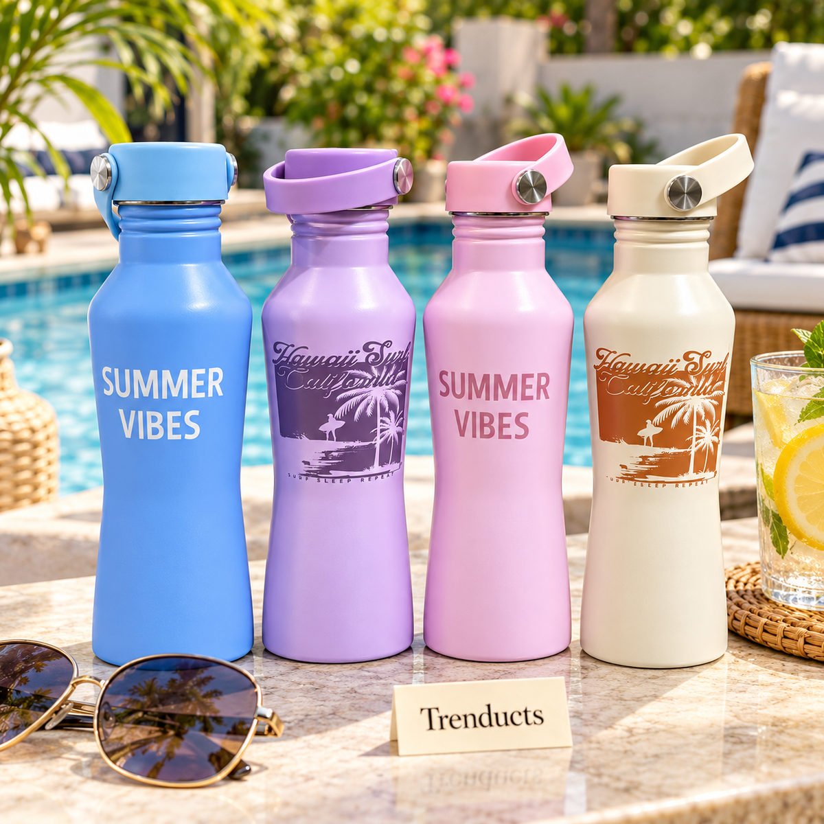 Summer Vibes Bottle 500ml - Stainless Steel Water Bottle