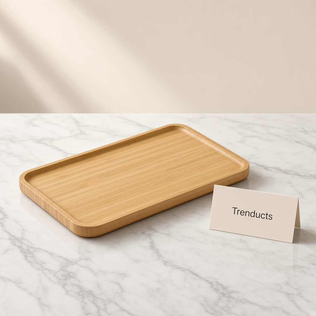 Bamboo Platter Rectangle Serving Tray - 20 x 30 cm