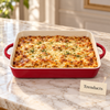 Danny Home Porcelain Baking Dish 15 Inch - Red Rectangle