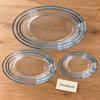 Danny Home Oval Glass Baking Dish Set - 3 Pcs