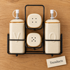 Danny Home Ceramic Castor Set 5 Pcs - Cream