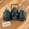 Danny Home Ceramic Castor Set 5 Pcs - Teal Blue