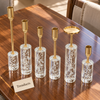Crystal Candle Stand Set - 6 Pcs Gold Metal Stems