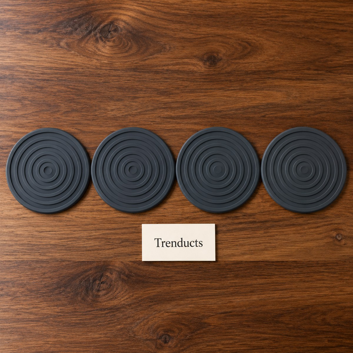 Danny Home Silicone Coaster Set 4 Pcs - Grey