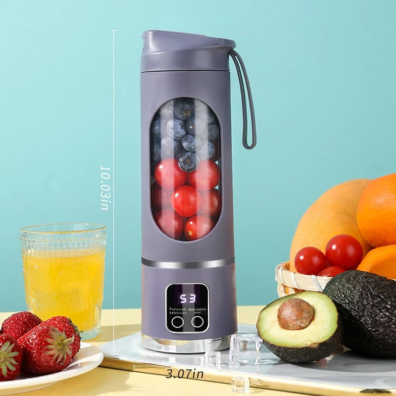 Pro-Blend Portable Smoothie Blender – 450ml Smart Juicer Cup with LED Display