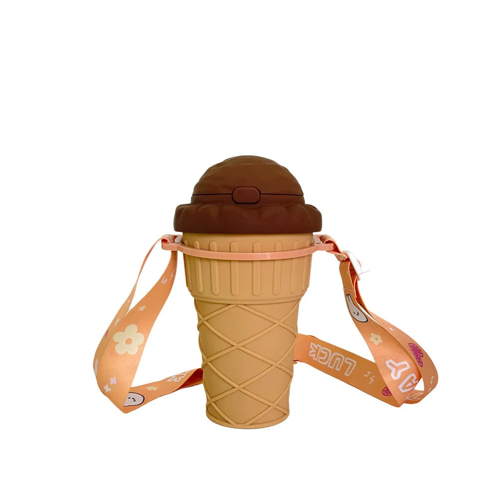 500ml Aesthetic Straw Tumbler – Reusable Clear Cold Cup with Lid