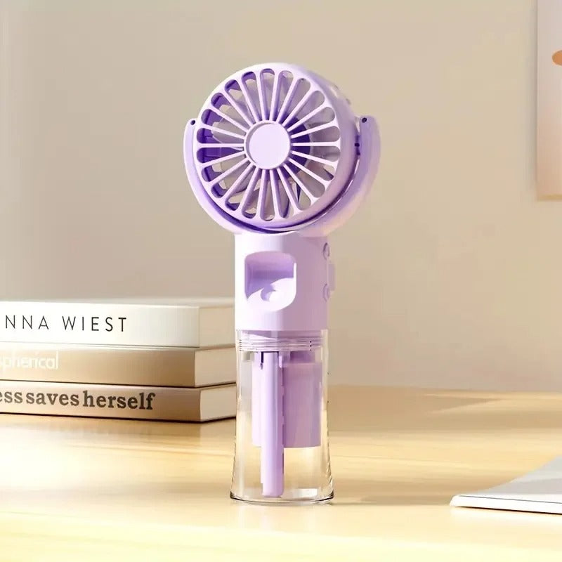 Portable Water Mist Fan: Mini Rechargeable 4-Speed Cool Spray