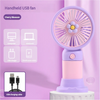 Mini Rechargeable Handheld Fan – Portable USB Personal Fan with Desktop Stand (Random Color)