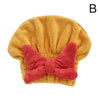 Ultra-Absorbent Microfiber Hair Drying Cap & Quick-Dry Magic Towel with Cute Bow