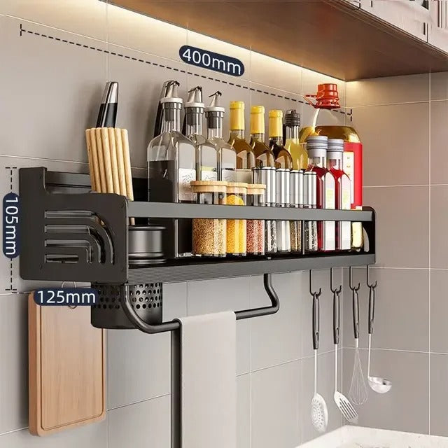 Multifunctional Spice Rack - Space Aluminum Kitchen Organizer