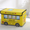 Foldable School Bus Toy Storage Box & Sitting Stool (each)