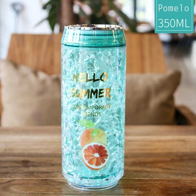 "Hello Summer" Double-Walled Gel Freezer Can - 500ml (Random Color)