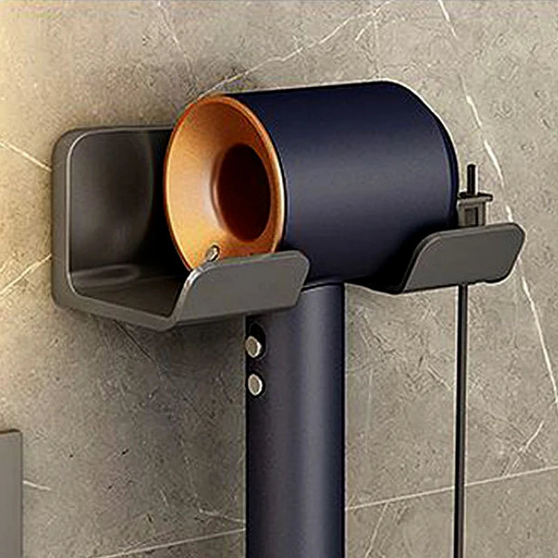 3-in-1 Wall-Mounted Hair Dryer Holder & Vanity Organizer