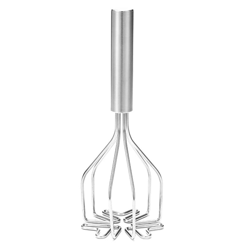 Stainless Steel Potato Masher – Ergonomic Smooth-Action Food Masher for Vegetables, Fruits & Baby Food
