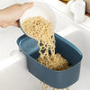 Saddle-Style Double Sink Drain & Storage Basket