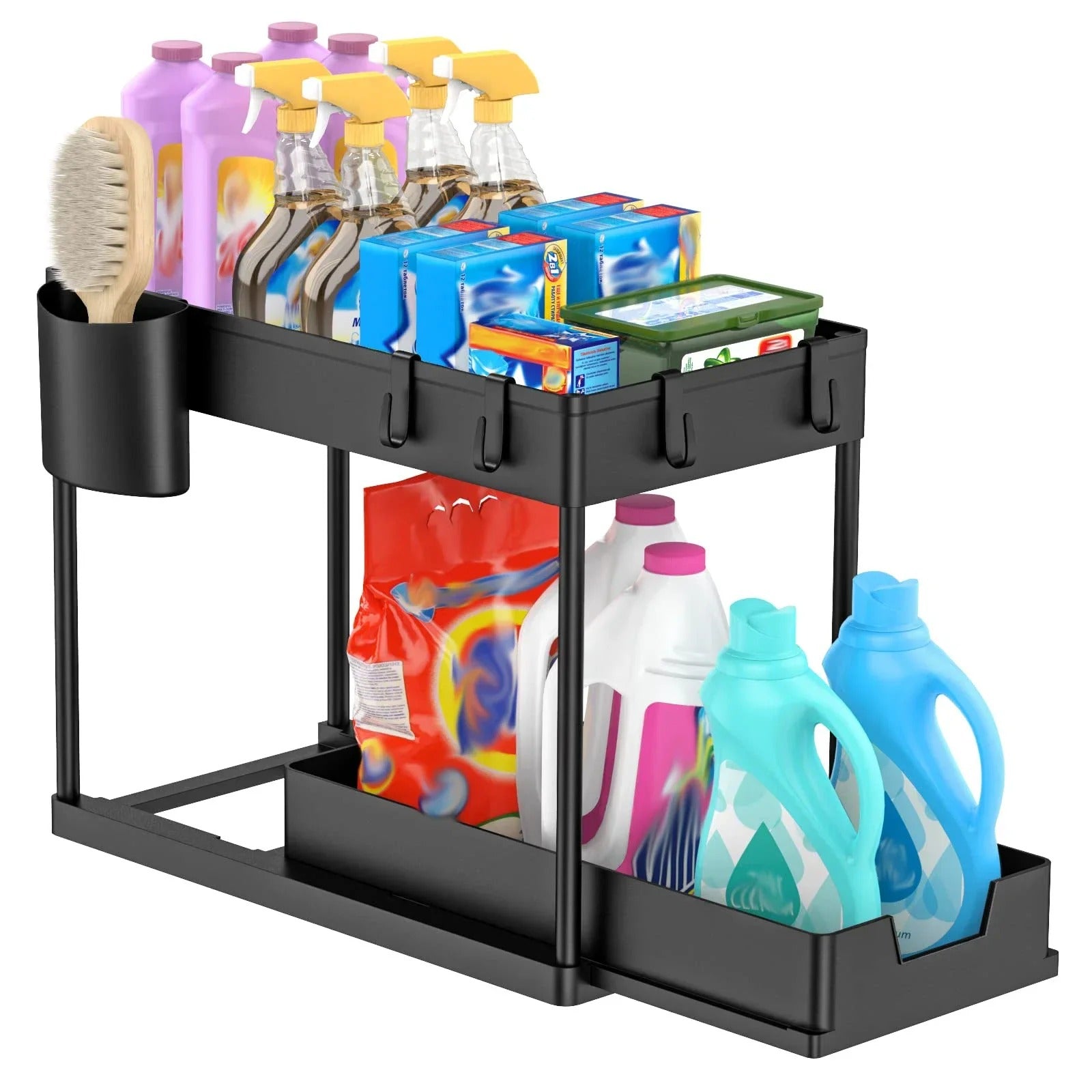 2-Layer Under Sink Multi-Purpose Moveable Storage Rack