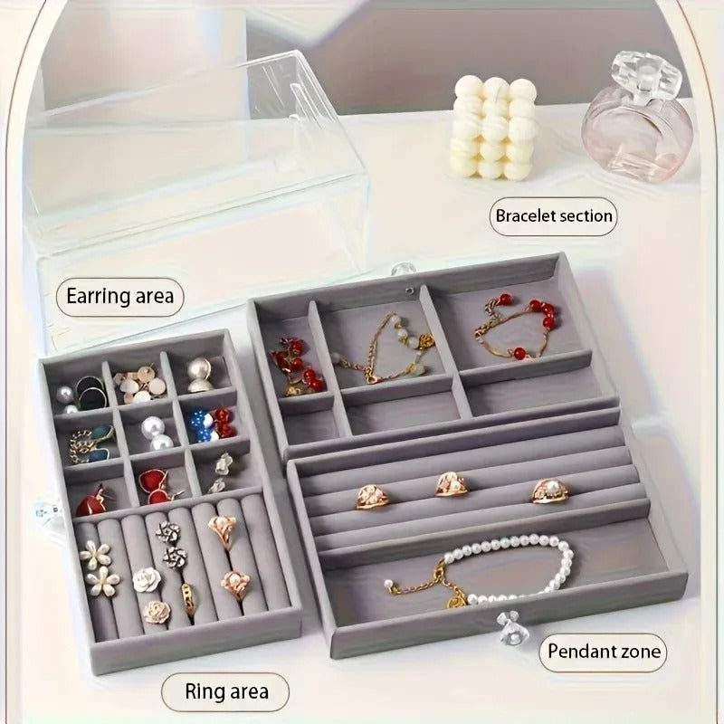 Acrylic Jewellery Organizer with 3 Drawers for Stylish Storage