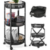 Folding Round Storage Rack - Ultimate Space-Saving Organizer SRL