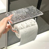 Luxury Acrylic Toilet Paper Holder with Integrated Storage Shelf