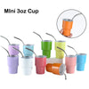 Premium Mini Stainless Steel Insulated Tumbler with Metal Straw (Random Color)