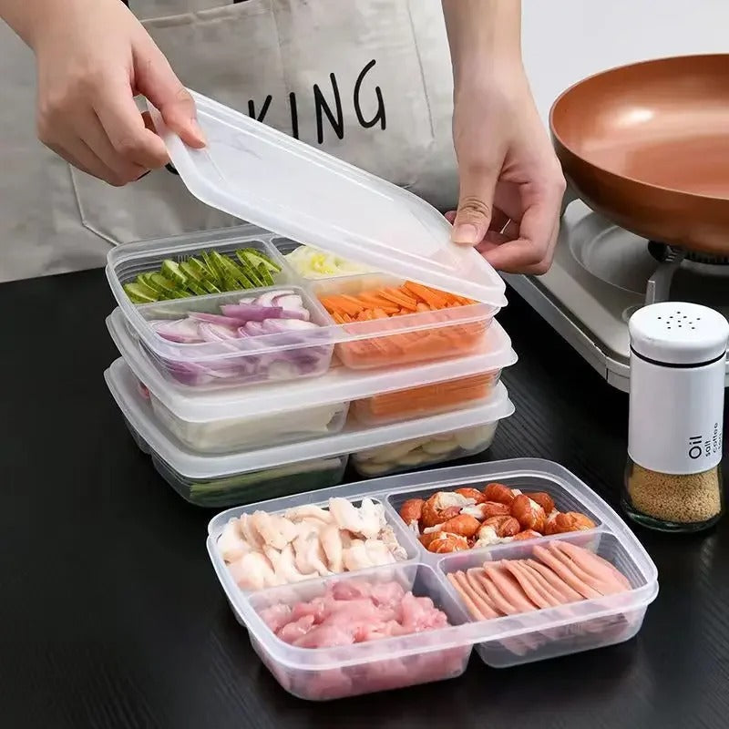Fresh Prep – 4-Compartment Airtight Food Storage Box