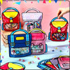 4-Piece Cartoon Backpack Self-Sealing Storage Bags - Cute Ziplock Pouch Set