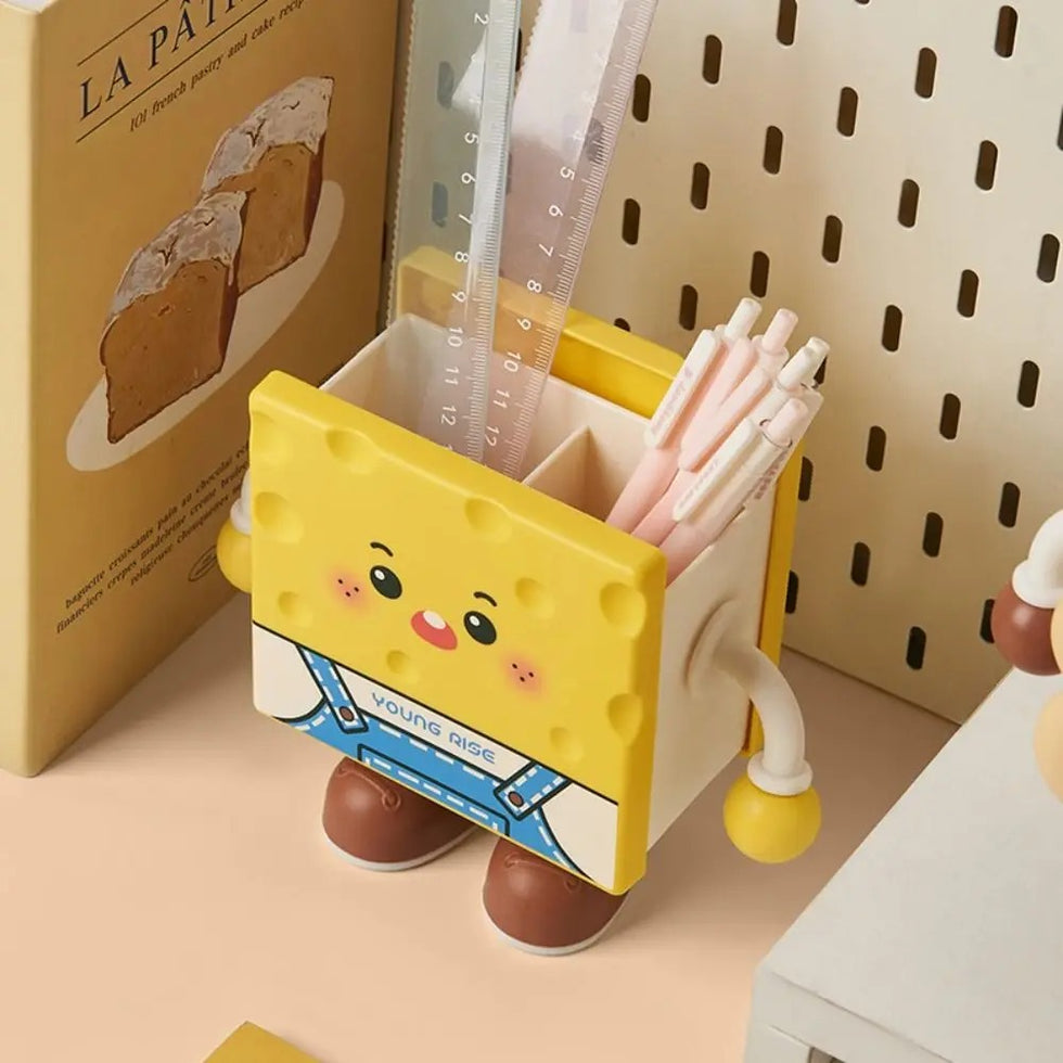 Cartoon Food Figure Pen Holder & Desk Organizer - Cute Desktop Stationery Stand