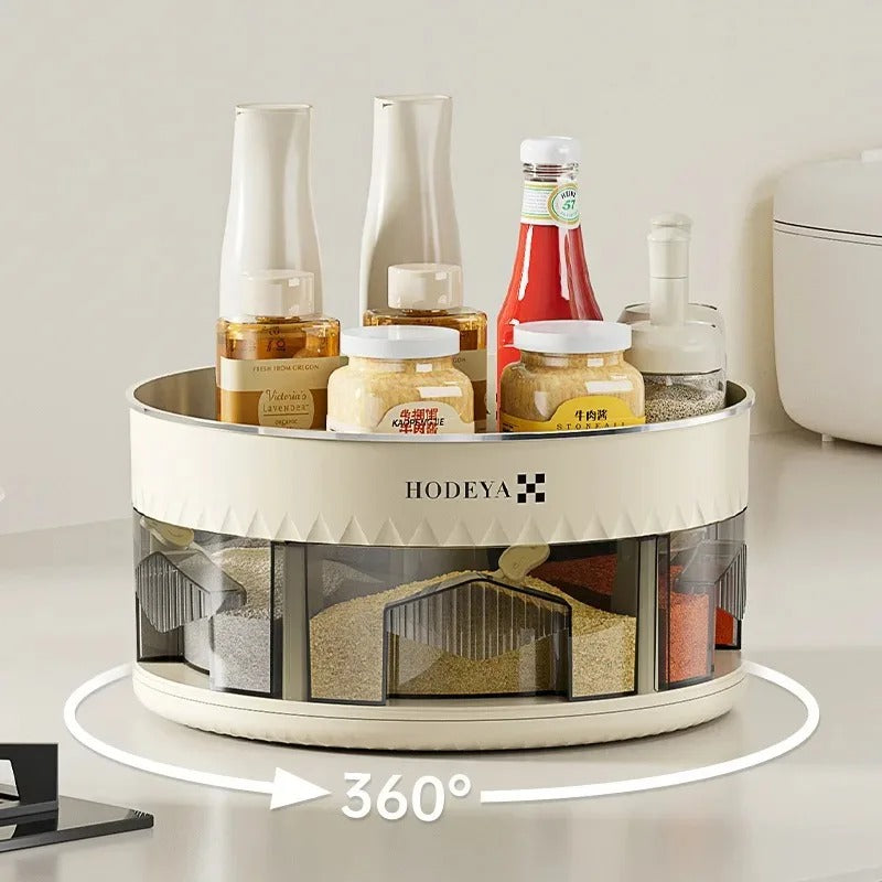 Multi-Compartment Spice Box – Kitchen Seasoning Organizer
