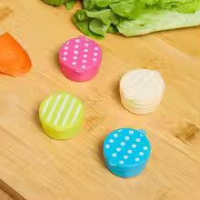 4-Piece Mini Sauce Containers with Hinged Lids | Portable Bento Box Dip Cups