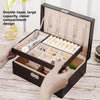 Luxury PU Leather Jewelry Box - Secure Multi-Layer Organizer (Random Color) ZZ