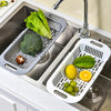 Adjustable Over-the-Sink Drain Basket – Expandable Kitchen Strainer