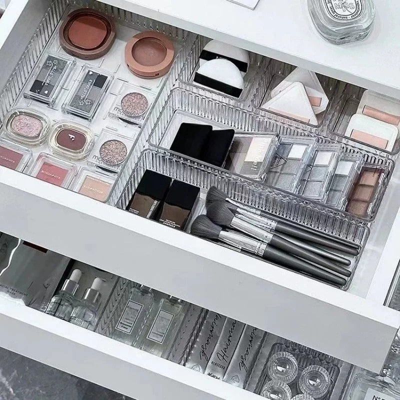 3-Piece Acrylic Drawer Divider & Makeup Tray Set