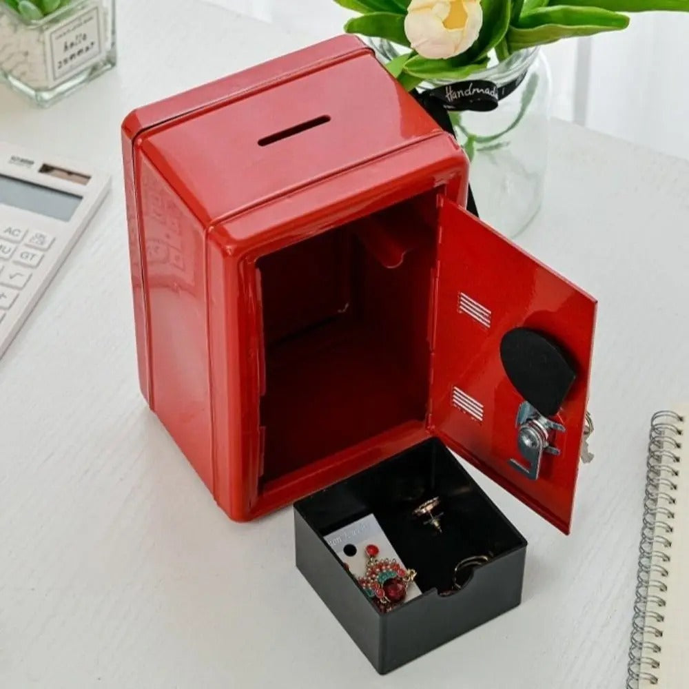 Mini Metal Safe Creative Savings Money Box (Random Colours)