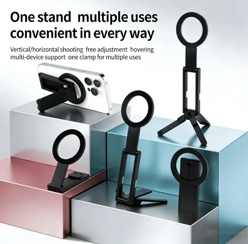 MagClip 3-in-1 Magnetic Foldable Portable Phone Holder & Stand
