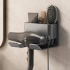 3-in-1 Wall-Mounted Hair Dryer Holder & Vanity Organizer
