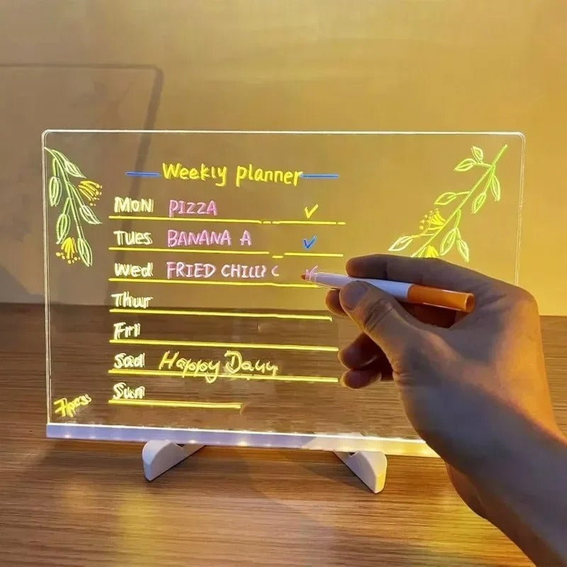 Kids LED Glow Pad – 30 x 20 Neon Drawing Tablet with Stand